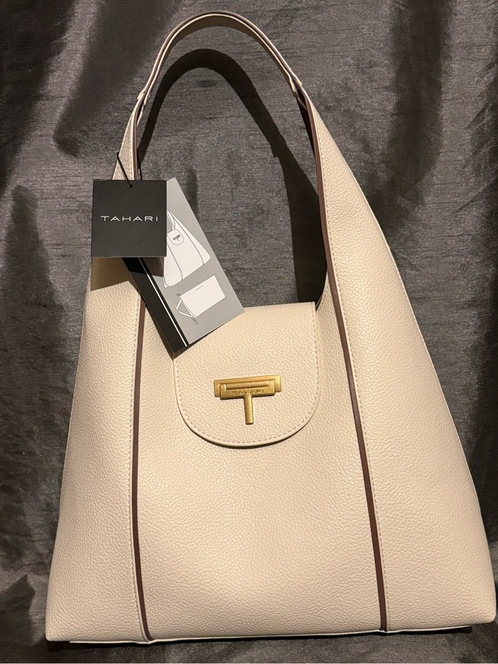 Tahari Alesia Faux Leather Hobo Bag